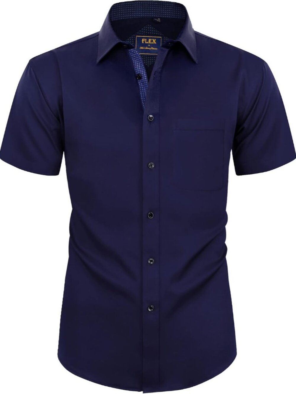 Mens Short Sleeve Dress Shirt Wrinkle Free Summer Button Down Shirts